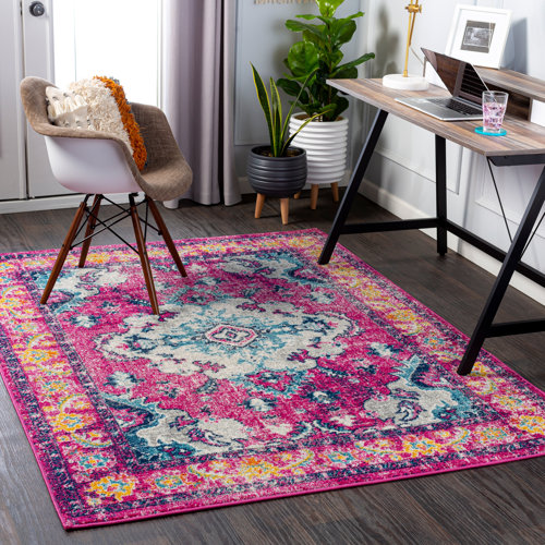 Langley Street Adelia Oriental Pink Area Rug & Reviews Wayfair